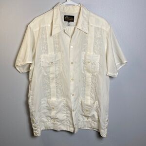 Mayaland Cream Color Short Sleeve Shirt Size 42